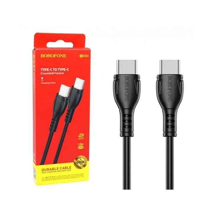 BOROFONE BX51 Type-C to Type-C კაბელი 1m